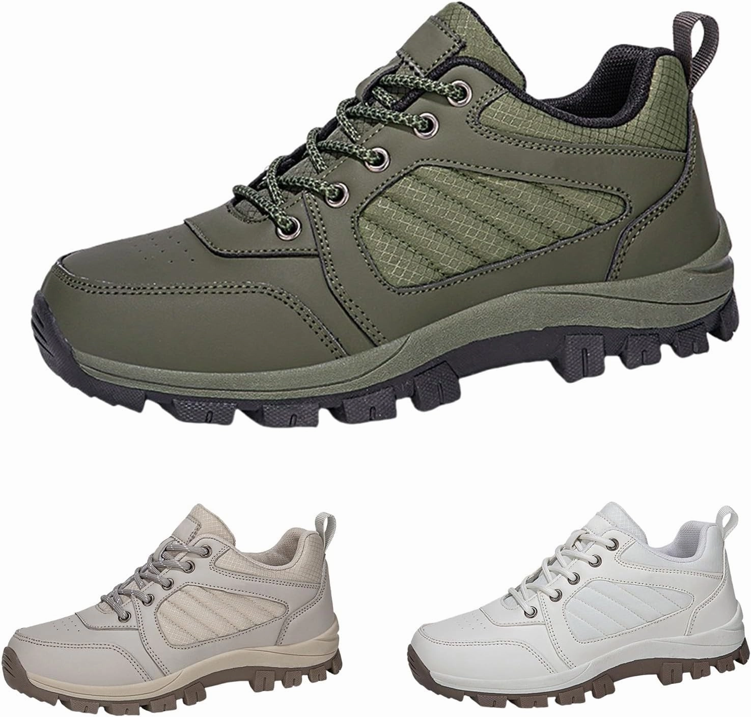 Women's Waterproof Hiking Shoes with Arch Support Lace Up Lightweight Breathable Walking Shoes for Outdoor Climbing Non Slip Casual Sneakers Slip On Cowboy Shoes