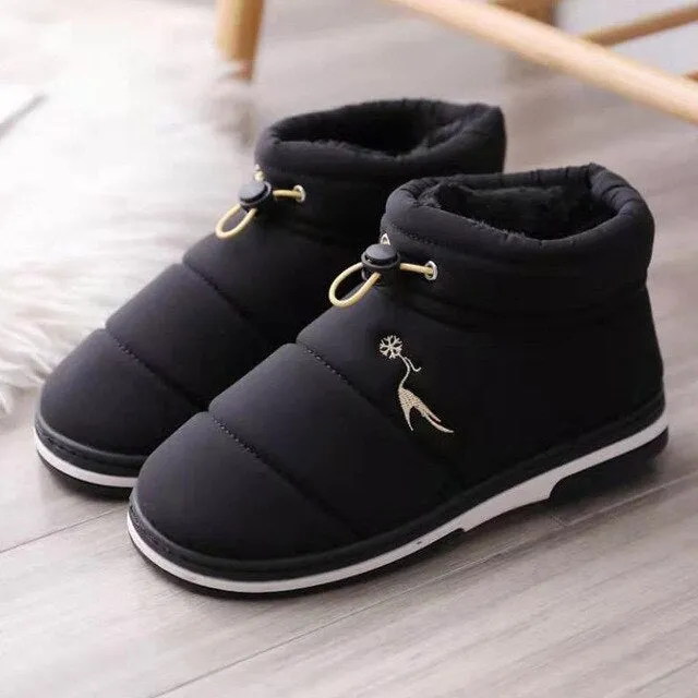 Ankle Boots For Women Winter Waterproof Snow Boots Plush Wedge Shoes Ladies Warm Platform Boots Fur Insole Footwear Botas Mujer