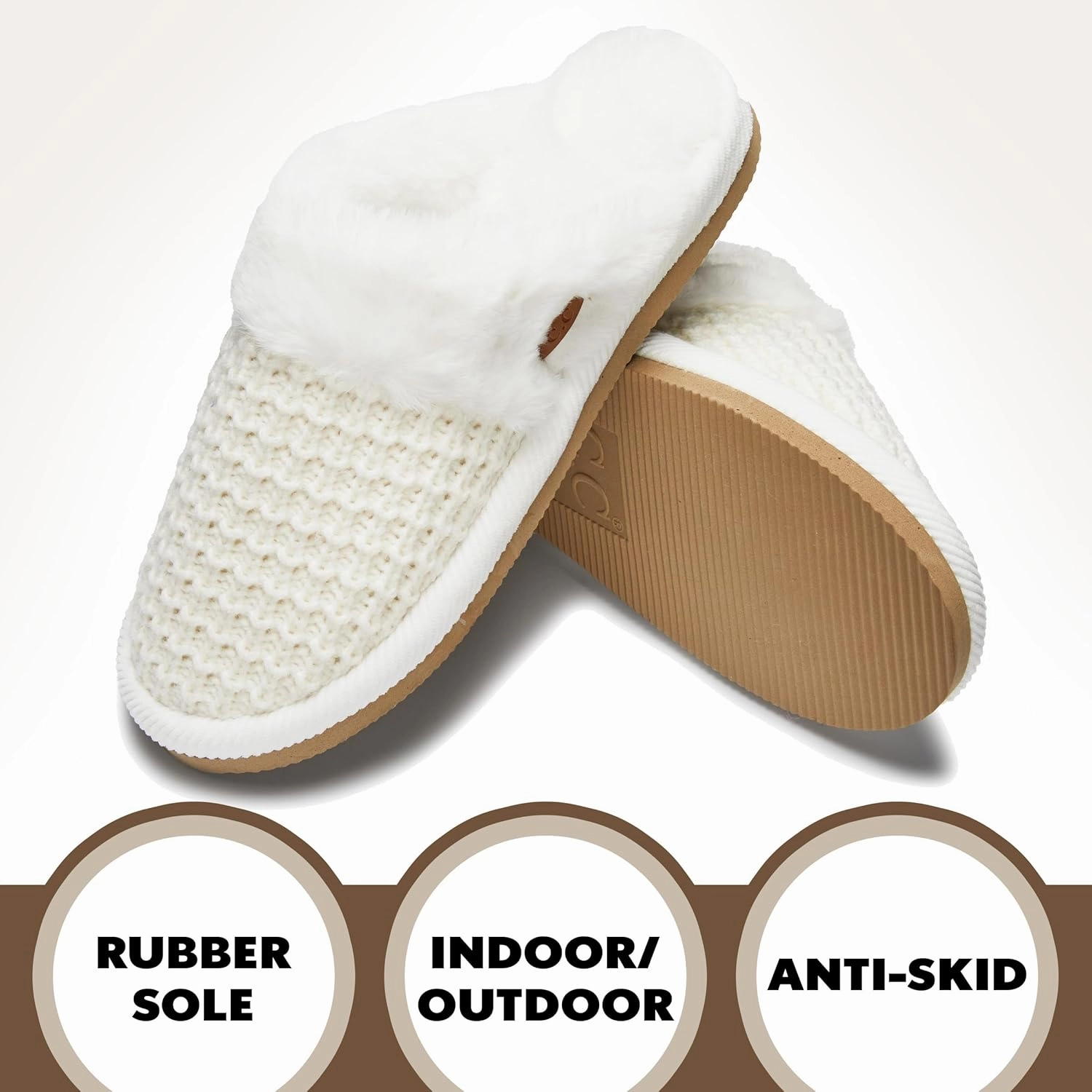 Open Toe Slip On Sneakers Funky Junque Cozy Plush Women's Memory Foam Slippers - Mother's Day Gift - Indoor/Outdoor Slip-Ons