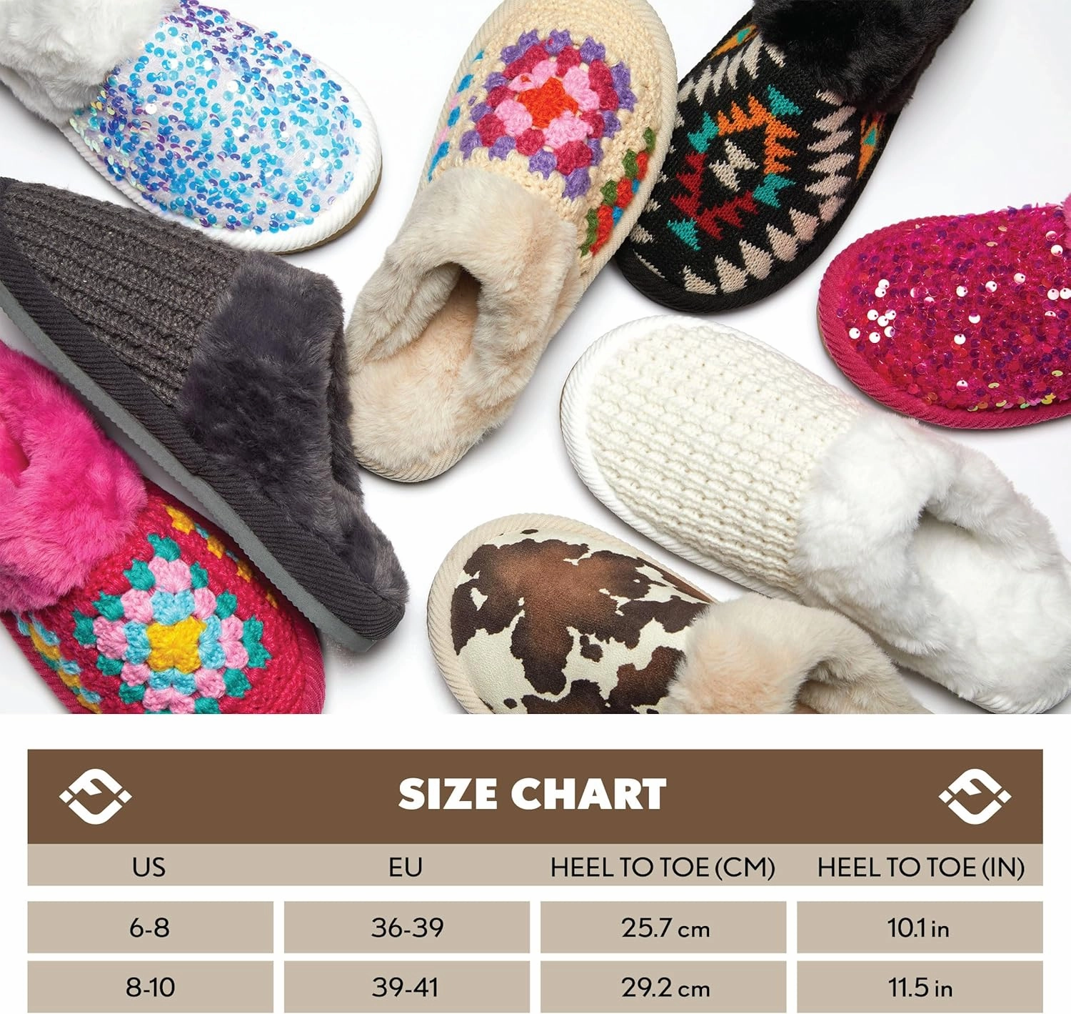 Funky Junque Cozy Plush Women's Memory Foam Slippers - Mother's Day Gift - Indoor/Outdoor Slip-Ons Slip On Shoe Covers