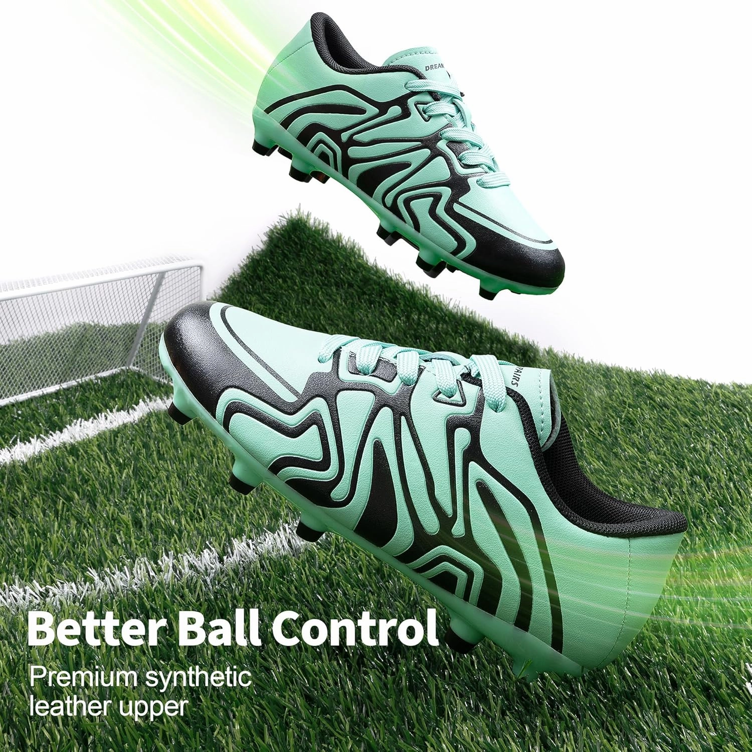 DREAM PAIRS Boys Girls Soccer Cleats Youth Firm Groud Baseball Cleats Sport Athletic Outdoor Trainning Football Shoes for Little/Big Kid Size 12.5 Soccer Cleats