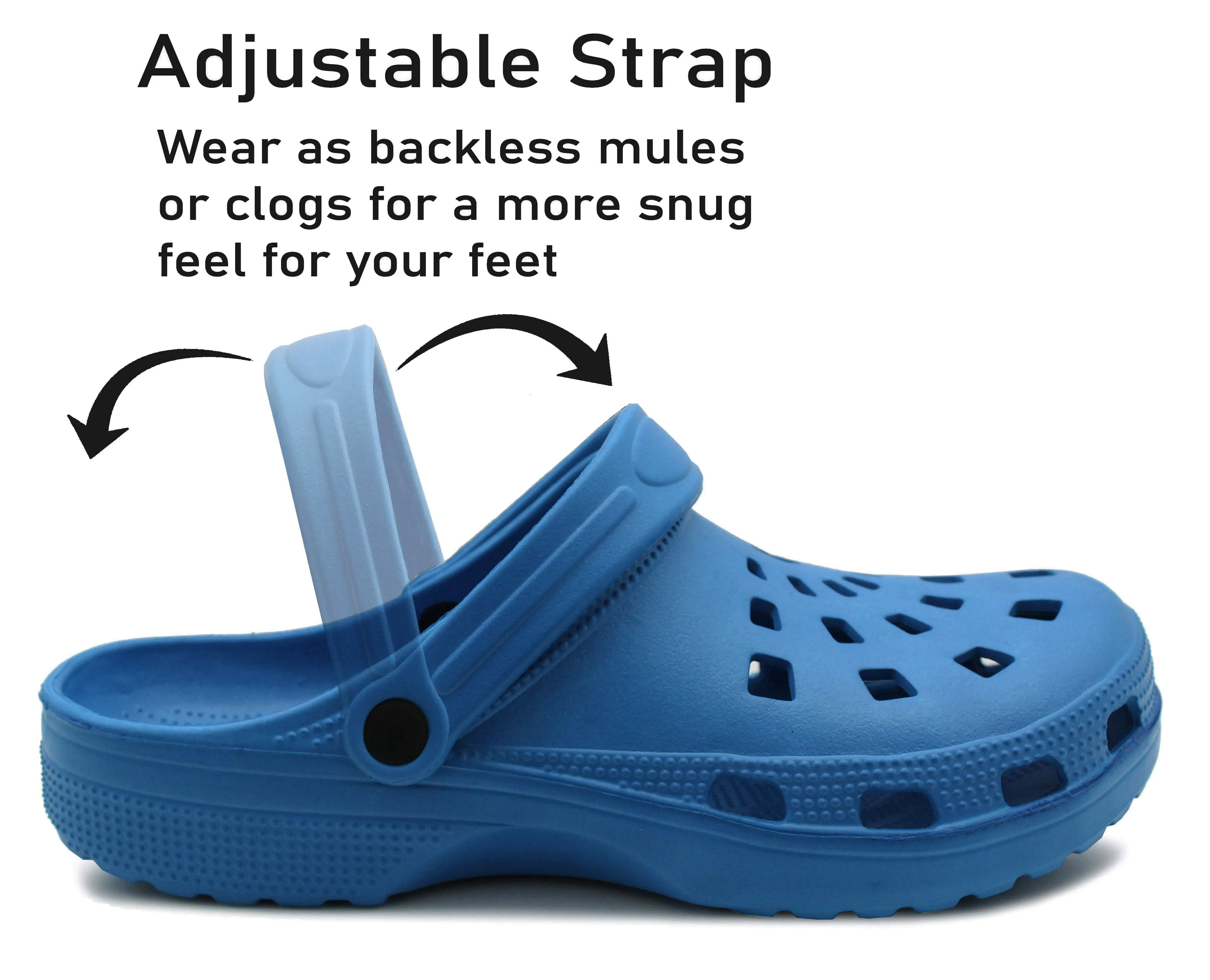 Mens Lightweight Blue EVA Clogs Breathable Slip On Garden Beach Hospital Nurse Kitchen Water Shoes Mules Sandals Re/done Clogs