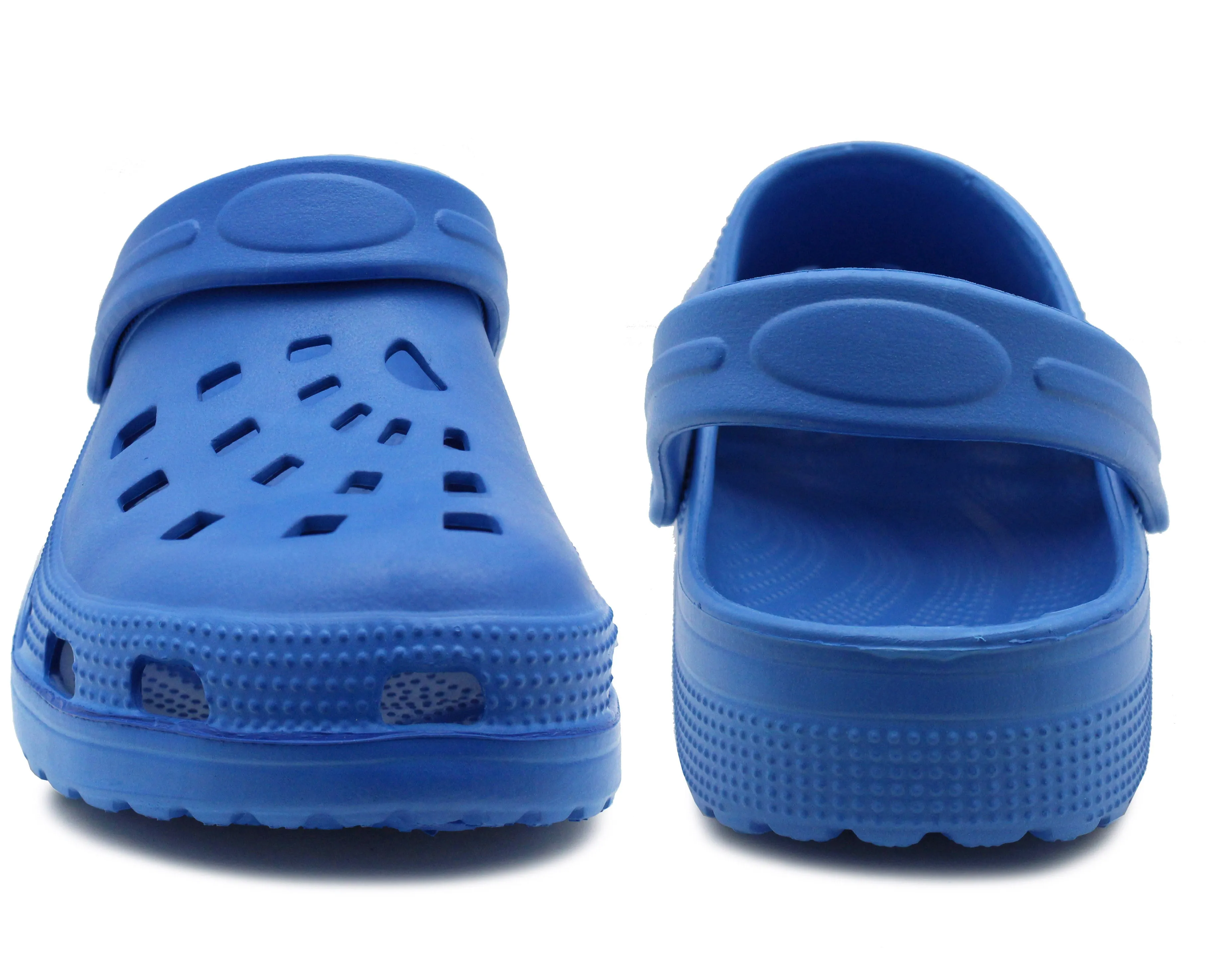 Mens Lightweight Blue EVA Clogs Breathable Slip On Garden Beach Hospital Nurse Kitchen Water Shoes Mules Sandals Best Fake Clogs