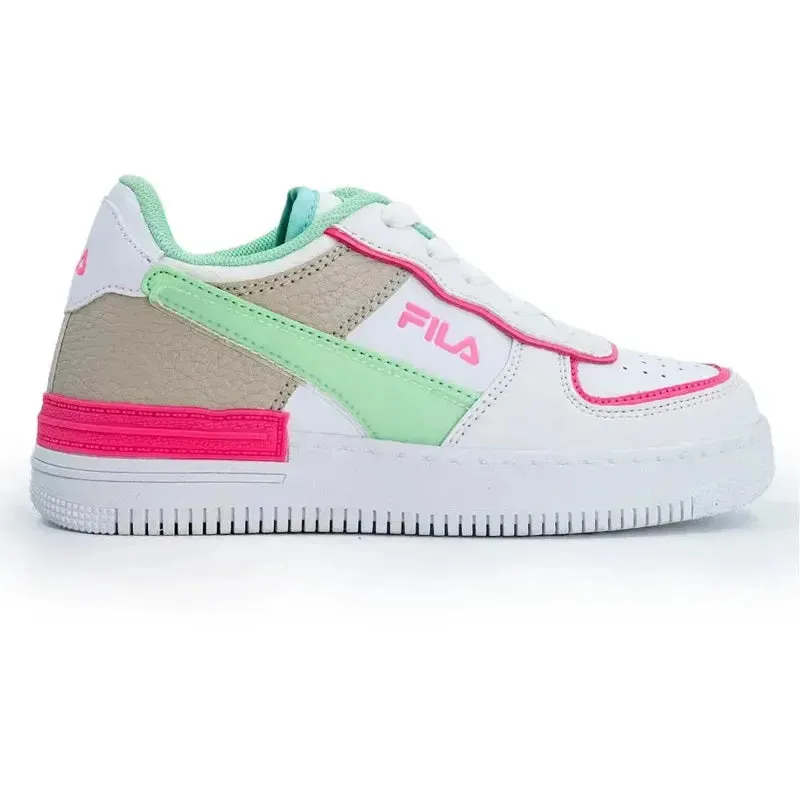 Sneakers Names FILA Riley Kids Sneaker - White/Pink/Mint