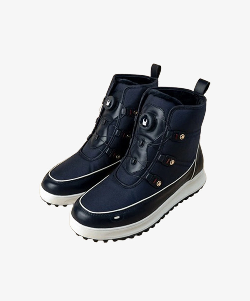 GFJ Golf Men's White Ankle Boots - Navy Golf Digest Best Golf Shoes