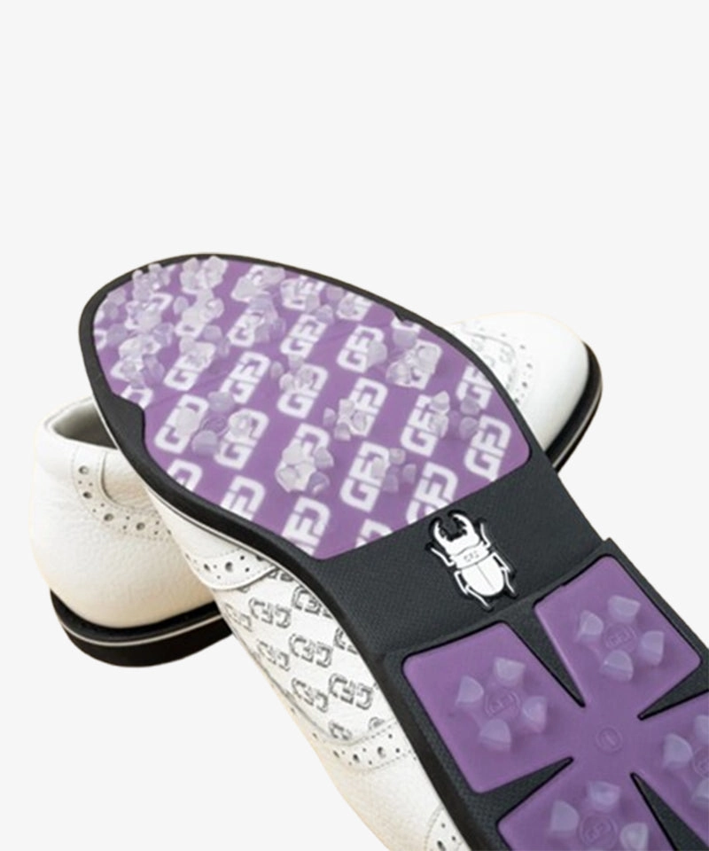 GFJ Golf Women's Classic Oxford - White Wide Width Golf Shoes