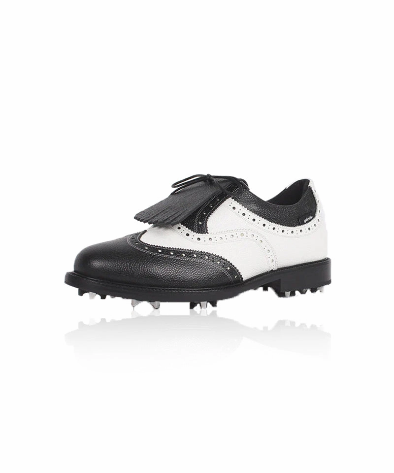 Giclee Unisex Classy Combi Premium Leather Golf Shoes - Black