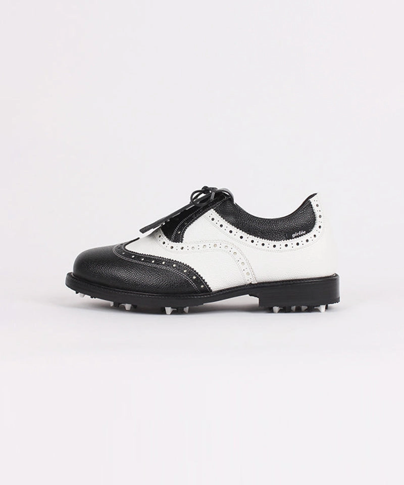 Golf Walking Shoes Giclee Unisex Classy Combi Premium Leather Golf Shoes - Black