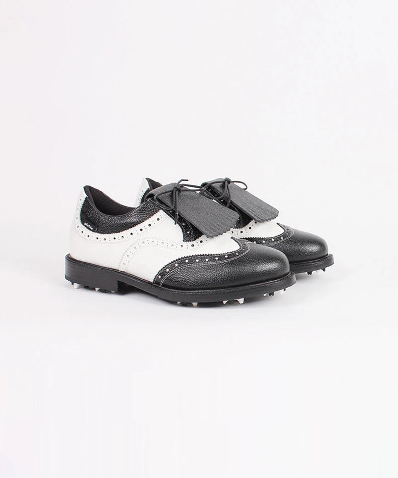 Giclee Unisex Classy Combi Premium Leather Golf Shoes - Black