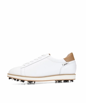 Comfortable Golf Shoes For Walking Giclee Unisex Classy Daily Prayer Premium Leather Golf Shoes - White