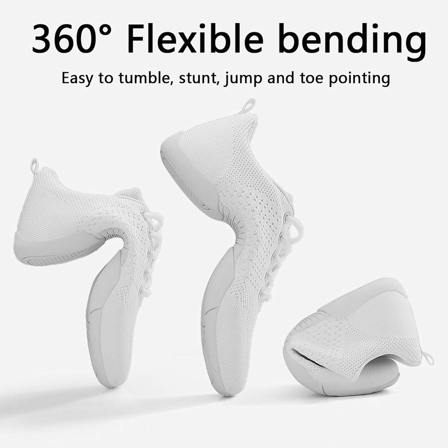 Girls Cheerleading Shoes Lightweight Breathable Youth Cheer Competition Sneakers for Practice, Dance and Gymnastics Size Little Kid 11.5 to Women 11 (Black/White) Best Skechers Training Shoes