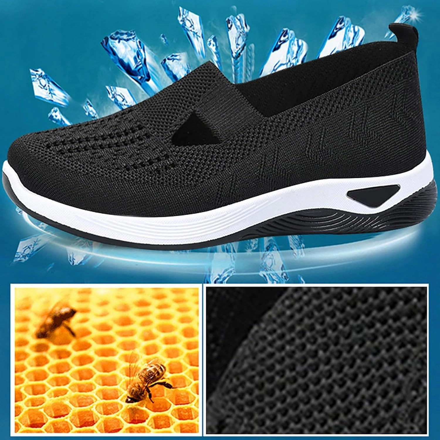Orthopedic Shoes for Women Orthowalk Wide Width Breathable Walking Comfortable Slip on Sneakers Non Slip Lightweight Athletic Sport Running Sneaker Arch Support Woven Nurse Shoes Footwear Best Winter Boots Slip On