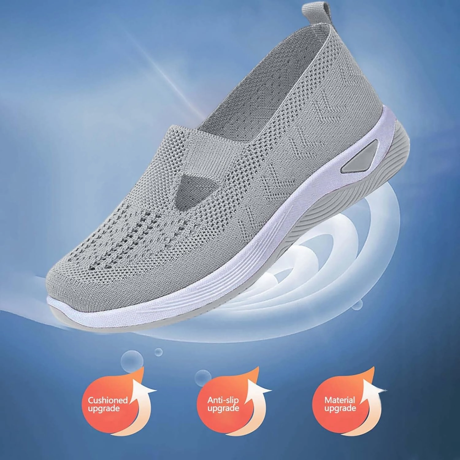 High Top Slip On Sneaker Orthopedic Shoes for Women Orthowalk Wide Width Breathable Walking Comfortable Slip on Sneakers Non Slip Lightweight Athletic Sport Running Sneaker Arch Support Woven Nurse Shoes Footwear