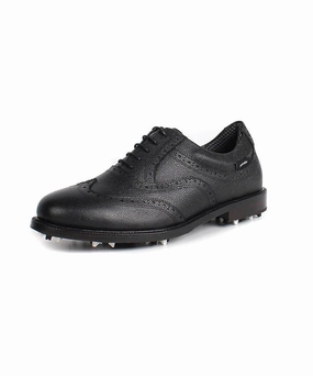 Mens Golf Shoes Size 13 Giclee Unisex Classy Premium Leather Golf Shoes- Black