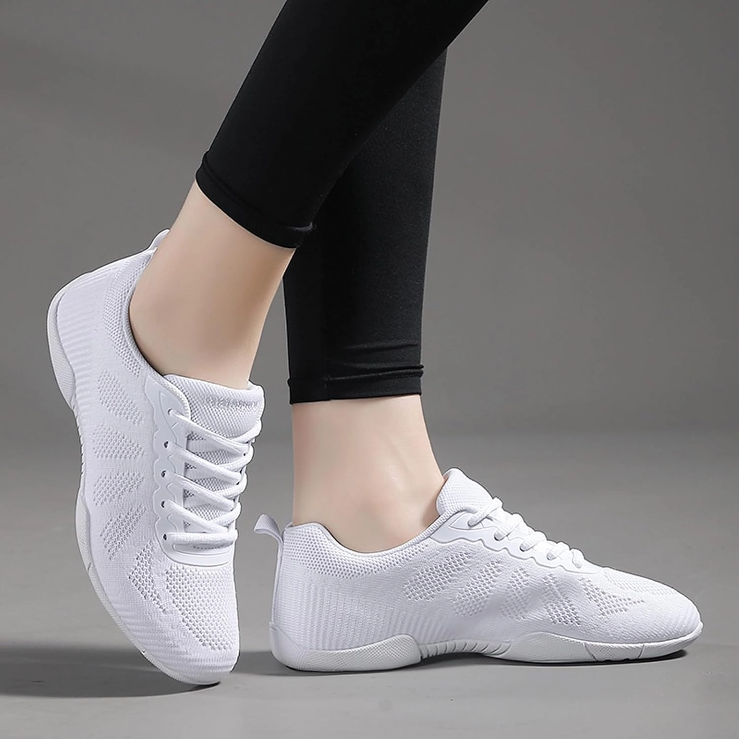 CERYTHRINA Youth Girls Cheer Shoes Women Cheerleading Dance Shoes Athletic Training Tennis Walking Competition Sneakers Best Weight Training Shoes For Flat Feet