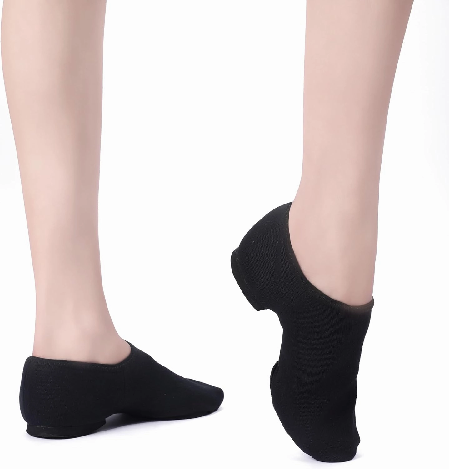 MSMAX Jazz Shoes for Women Stretchy Canvas Kids Training Cheering Dance Sneakers All Terrain Training Shoes