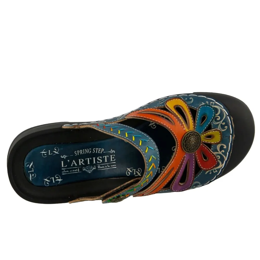 Clogs Aus Holz Spring Step Shoes L'Artiste Copa Hand Painted Leather Clogs