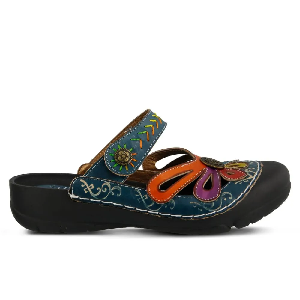 Spring Step Shoes L'Artiste Copa Hand Painted Leather Clogs Farmers Clogs