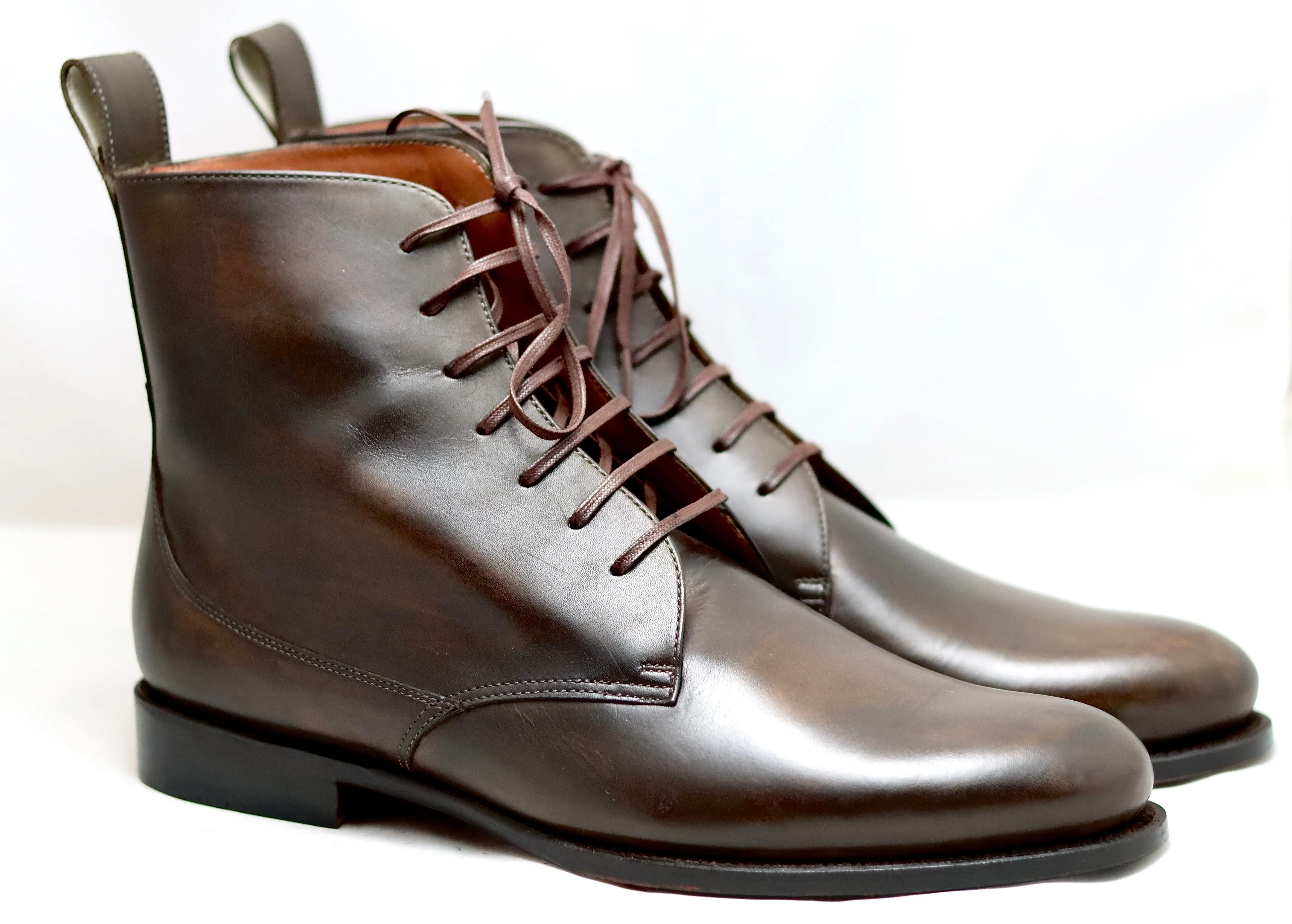 Inkkas Boots Heel cap derby Boot  | Dark walnut  | calf | wide fit