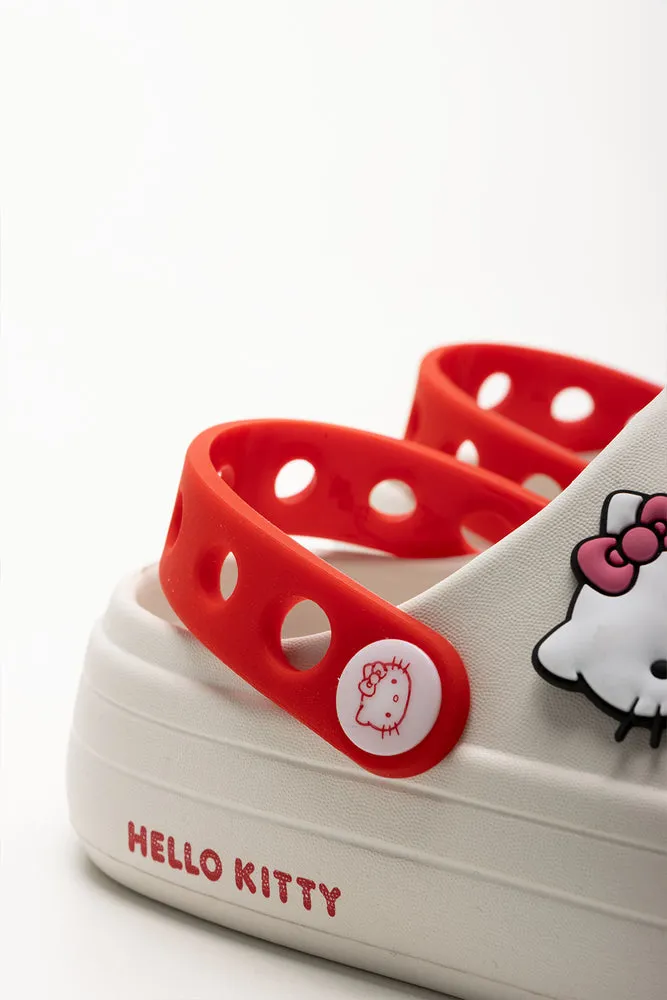 Hello Kitty Clogs White Dagger Clogs