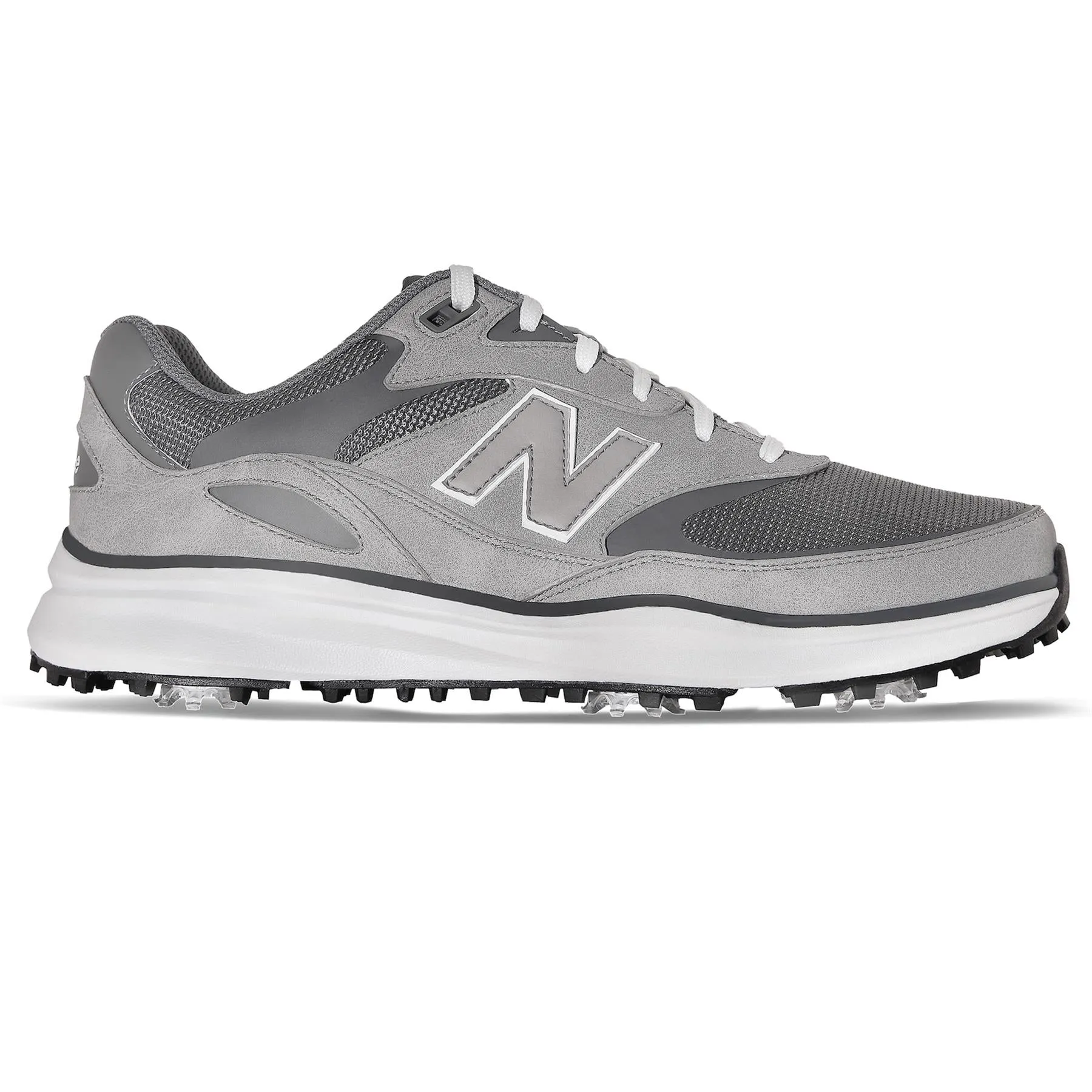 Golf Shoe Personalized Golf Heritage Waterproof Spiked Golf Shoes Gray