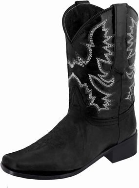 Baxter Combat Boot Hiking Boots Women Slip-On Western Cowboy Boots Round Toe Low-Heeled Cowgirl Mid-Calf Short Suede Boots
