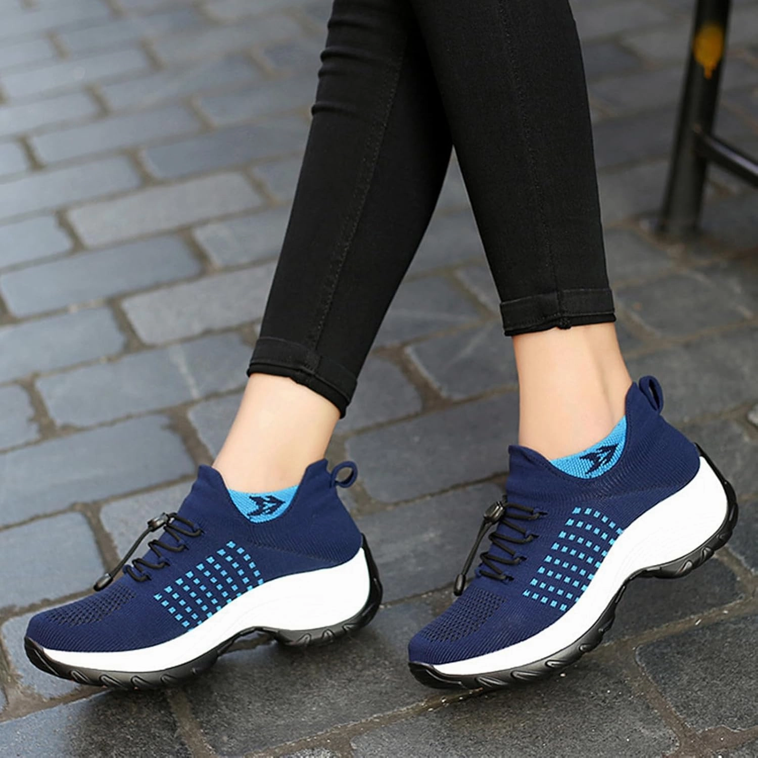 HINDOLA Women's Orthopedic Sock Sneakers Breathable Mesh Nursing Work Comfortable Casual Air Cushion Athletic Running Jogging Shoes Nanoflex Adventure Tr Training Shoes