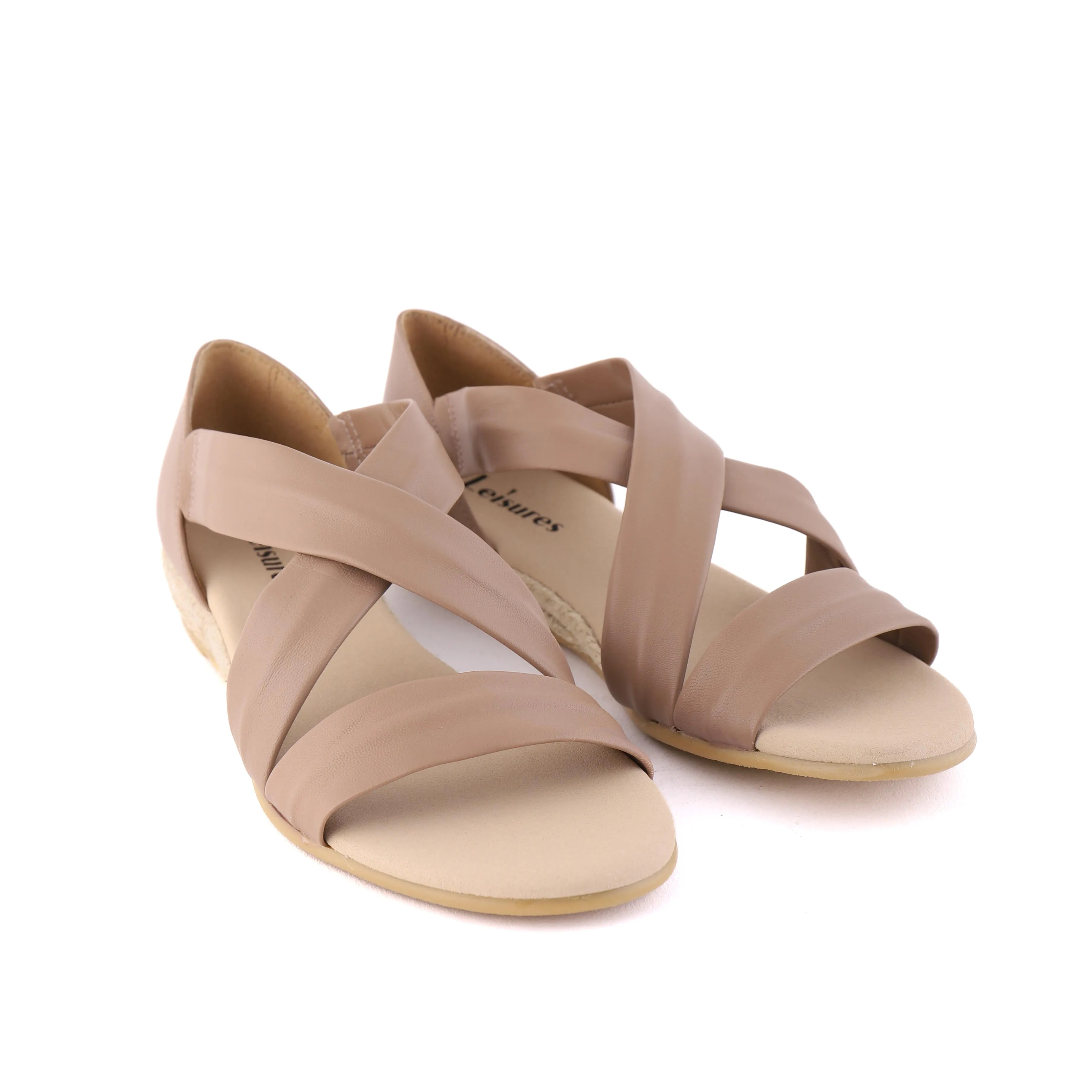 HOLLIE Taupe Gucci Horsebit Espadrille Wedges