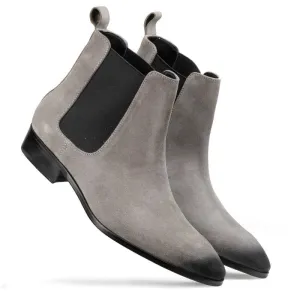 Carlos Santana Boots Iceman Chelsea Boots In Grey Suede