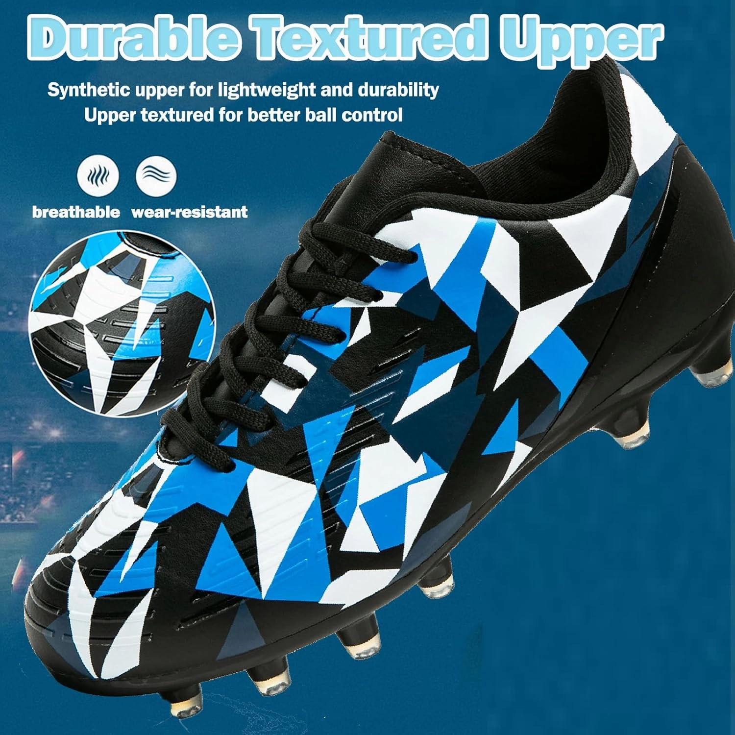 Kids Soccer Cleats Boys Girls Youth Football Cleats for Boys Girls Athletic Outdoor Soccer Shoes Lightweight Teenager Unisex Training Football Shoes for Little and Big Kid Predator Elite Firm Ground Soccer Cleats