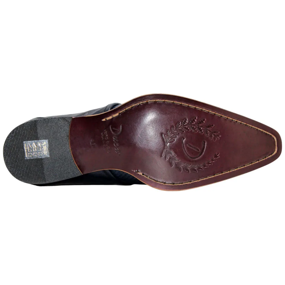 Imperio Ocean Blue Calf-Skin Leather Print Oxfords | Duca Dress Shoes for Men Dress Shoes Definition