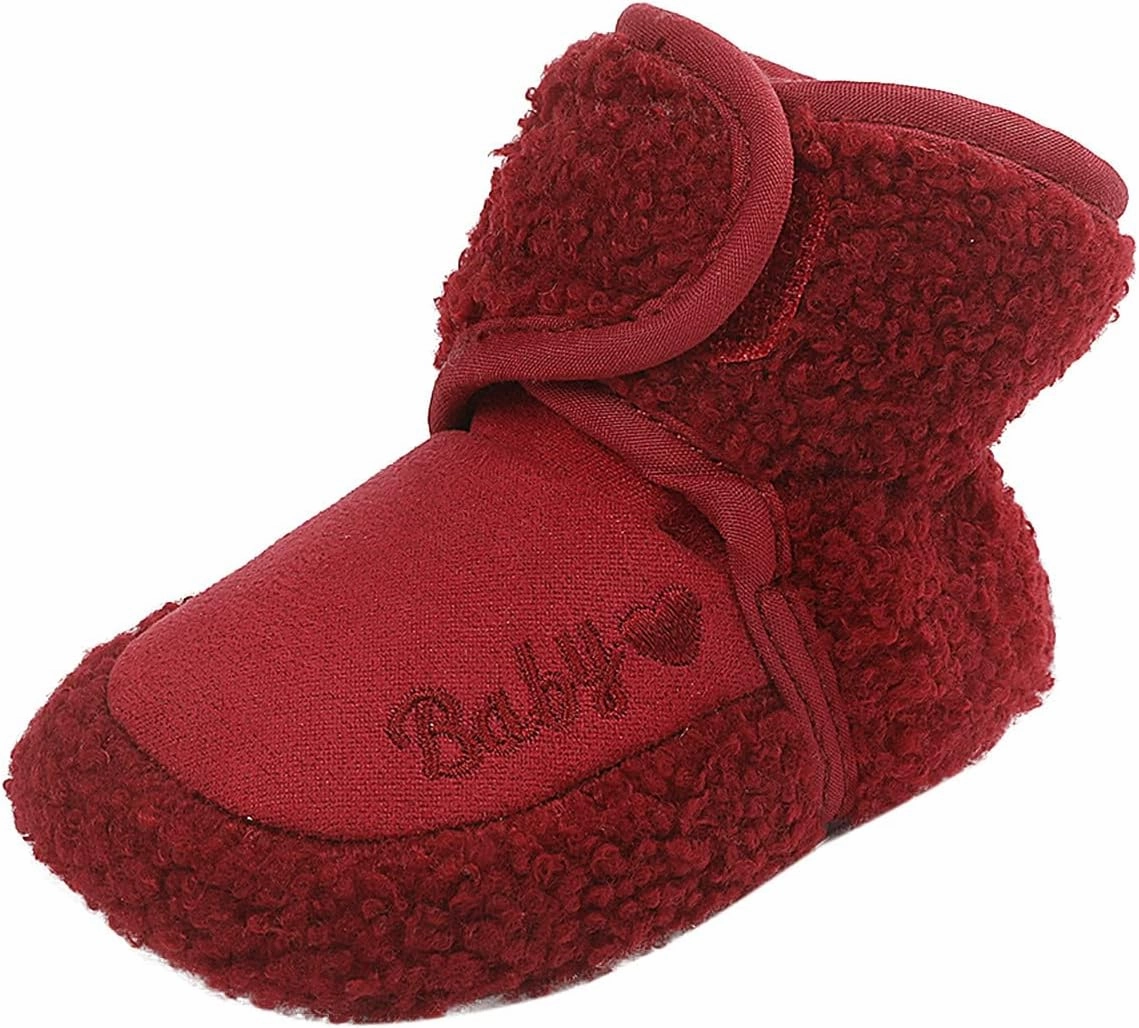 Insulated Toddler Winter Boots Boots Infant First Snow Soft Warm Walkers Baby Boys Plush Shoes Girls Cotton Baby Shoes Size 4 Baby Shoes Boys Dual Soccer