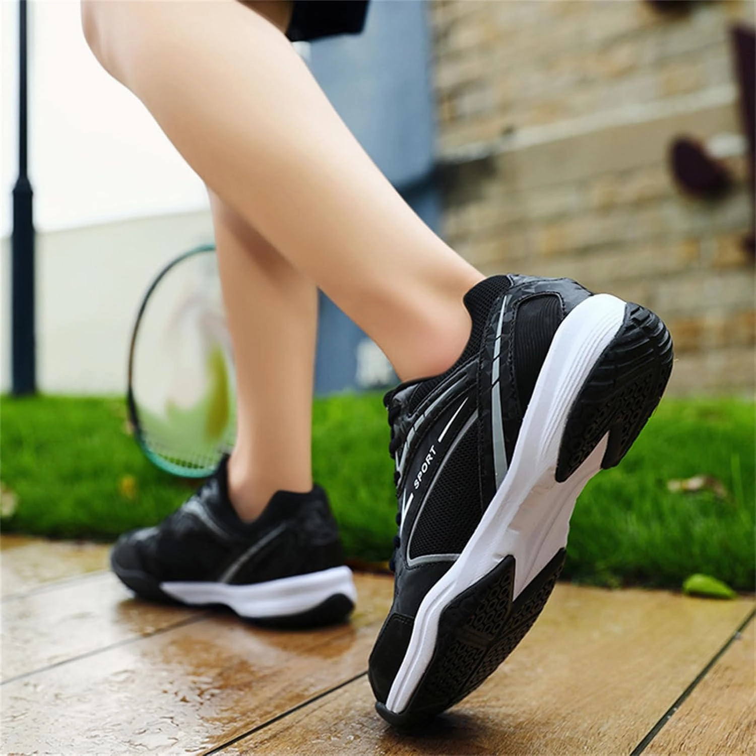 JiuQing Pickleball Shoes for Women Badminton Tennis Squash Shoes Lightweight Comfortable Indoor Outdoor Court Sneakers Wave Momentum 3 Volleyball Shoes