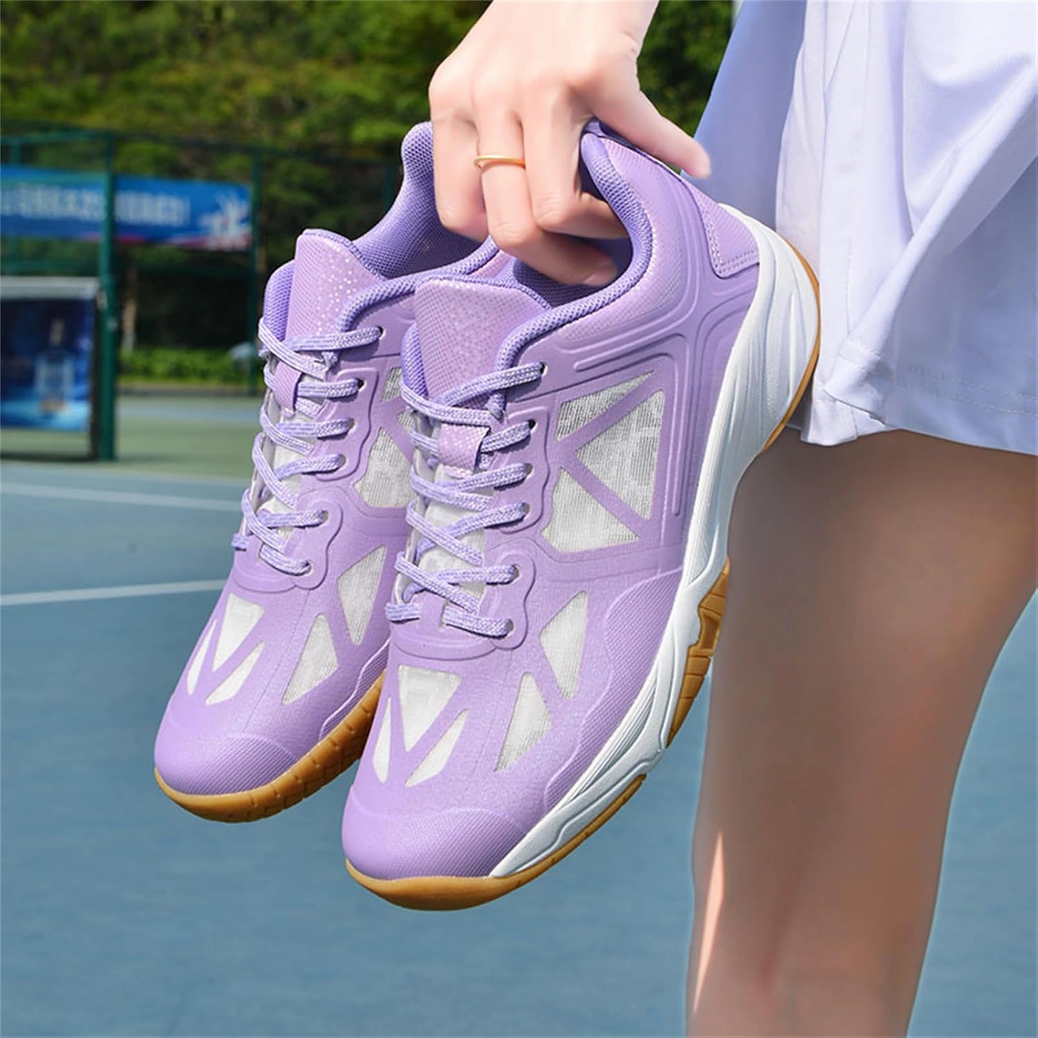 JiuQing Women's Tennis Shoes Lightweight Badminton Pickleball Sneaker Breathable Non-Slip Comfortable Indoor Court Shoes Ebay Mizuno Volleyball Shoes