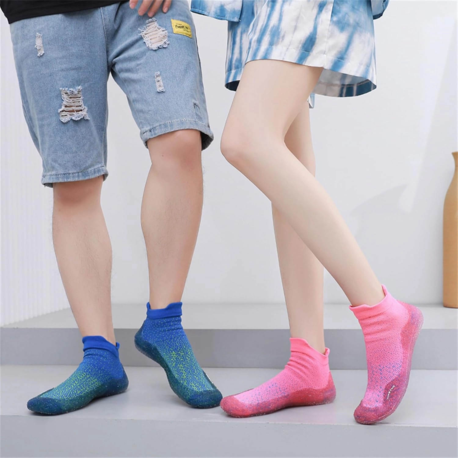 JiuQing Womens Barefoot Sock Shoes Beach Water Shoes Breathable Non-Slip Portable Indoor Fitness Yoga Socks Ryka Devotion Xt Mid Training Shoe