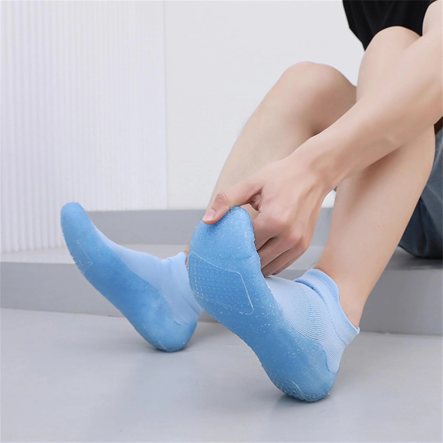JiuQing Womens Barefoot Sock Shoes Indoor Fitness Yoga Shoes Breathable Non-Slip Portable for Gym Water Sports Beach Train Shoes