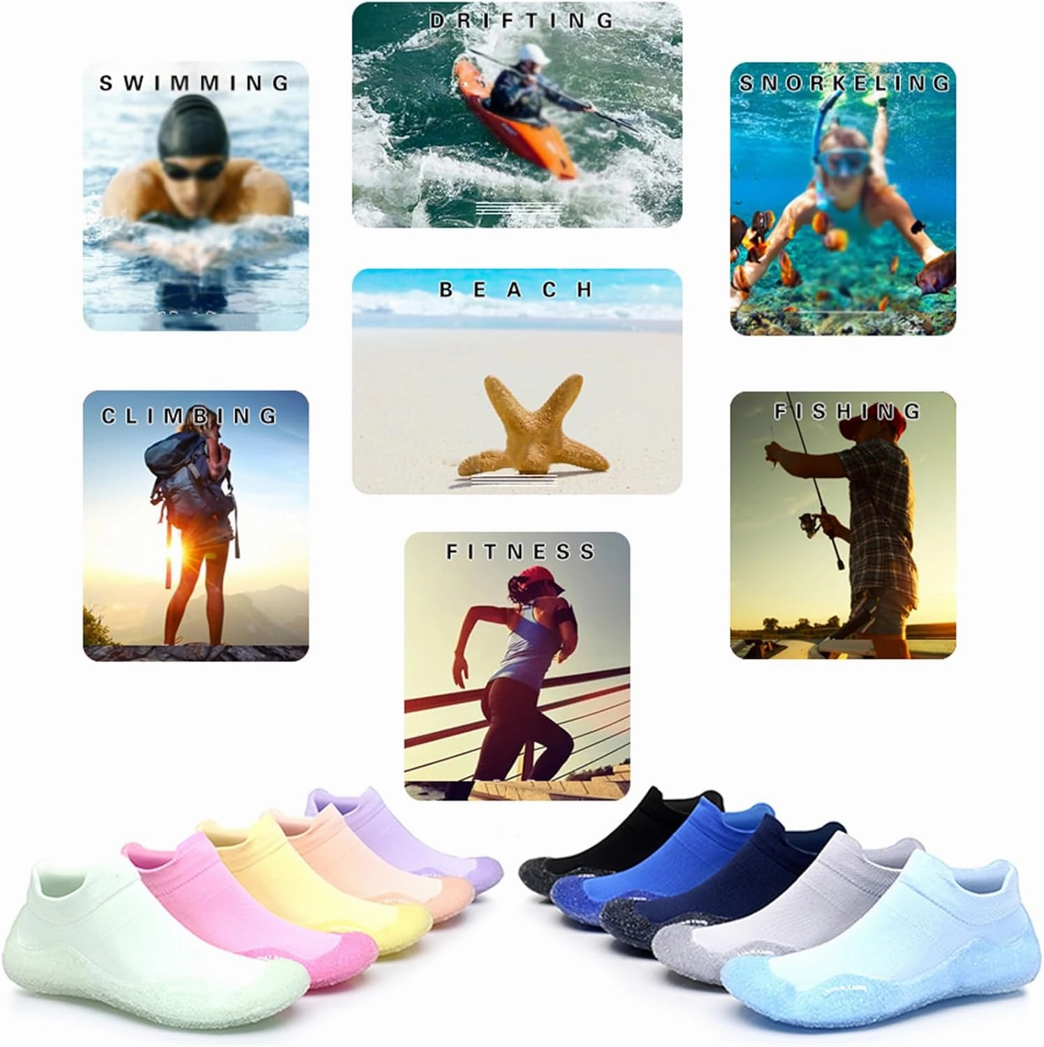 Discount Cross Training Shoes JiuQing Womens Barefoot Sock Shoes Indoor Fitness Yoga Shoes Breathable Non-Slip Portable for Gym Water Sports Beach