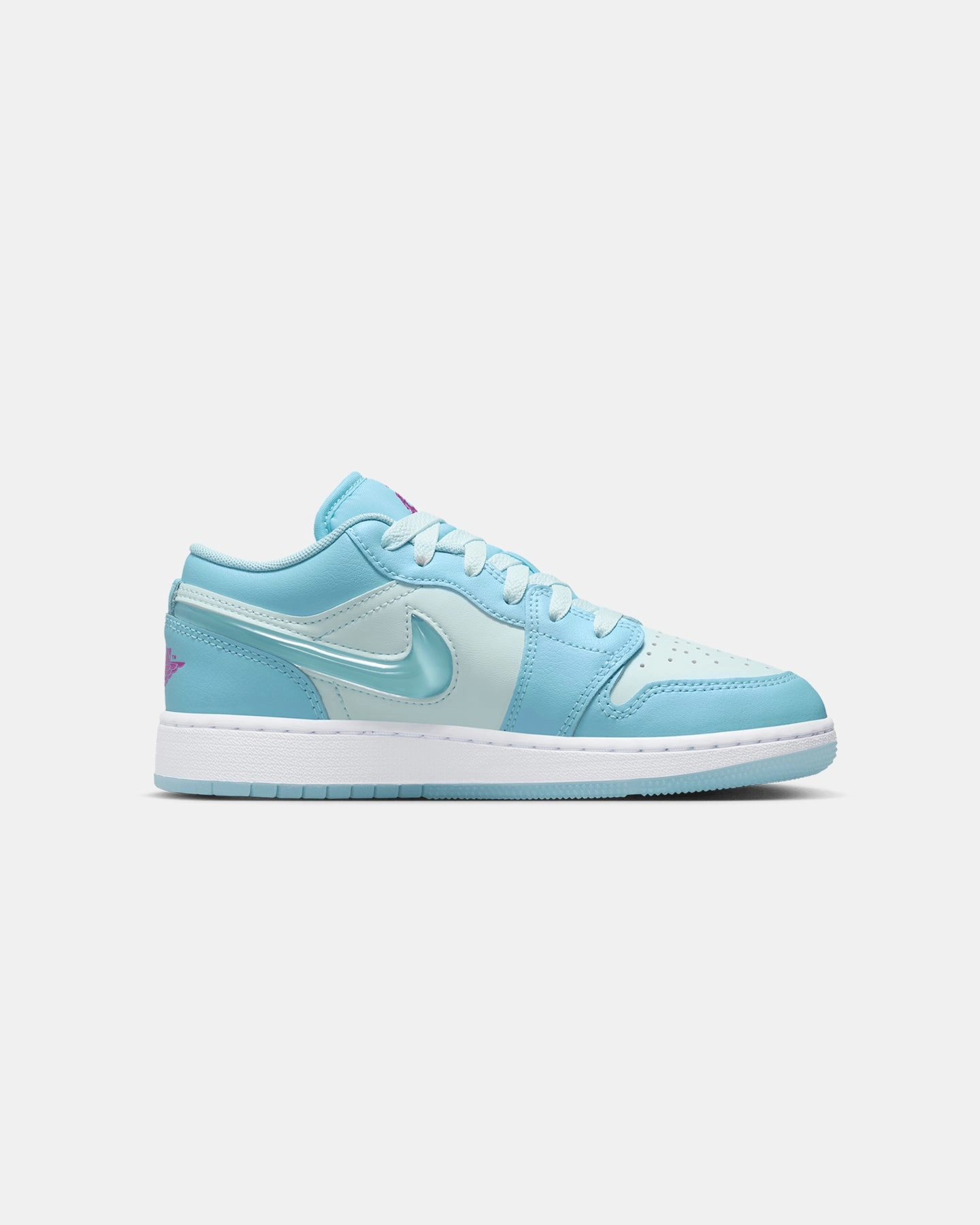 Jordan Kids' Air Jordan 1 Low SE (GS) Aquarius Blue Nike Cheetah Print Shoes