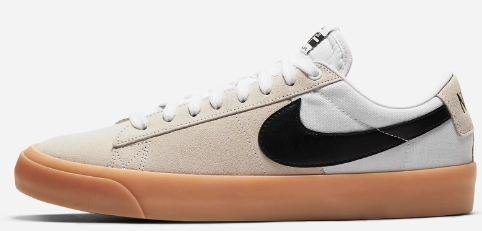 Nike SB - Blazer Low Pro GT Shoes | White Black Gum Nike Monarch Shoes