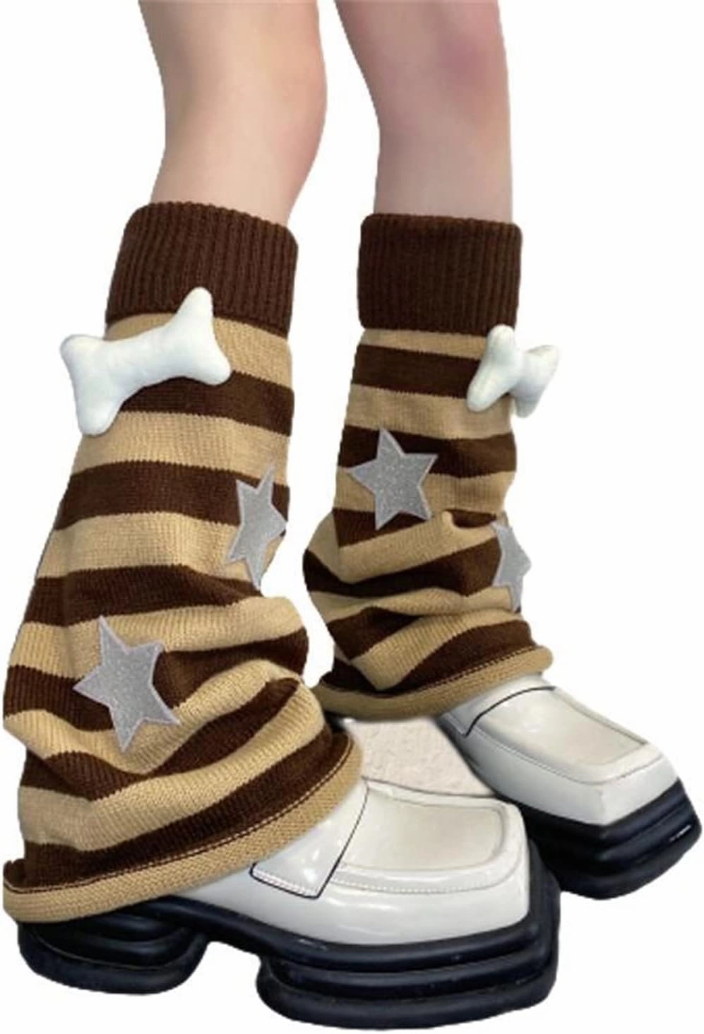 Cycling To Walk In kawaii Winter Leg Warmers Knitted Cute Subculture Half Sleeve Foot Leg Warm Socks Cycling Christmas Gift Women