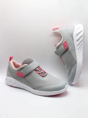 Cali Wedge Sneakers Kids Girl Jet Power Strap Sneakers,Grey