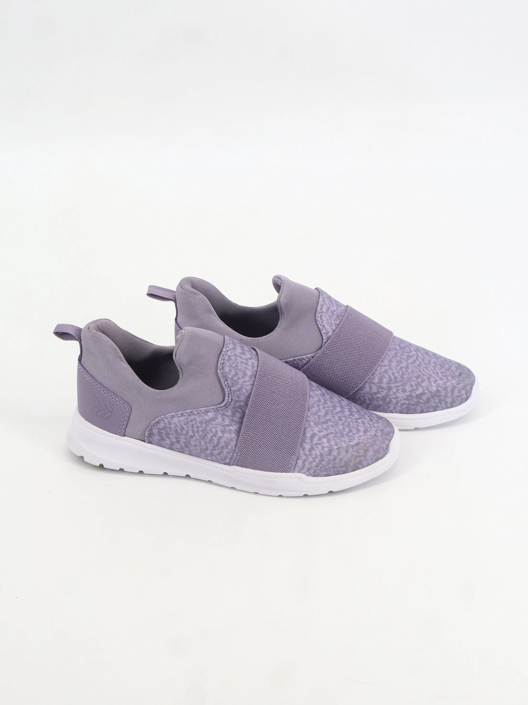 Kids Girl's Printed Slip On Sneakers,Light Purple Dance Sneakers For Zumba
