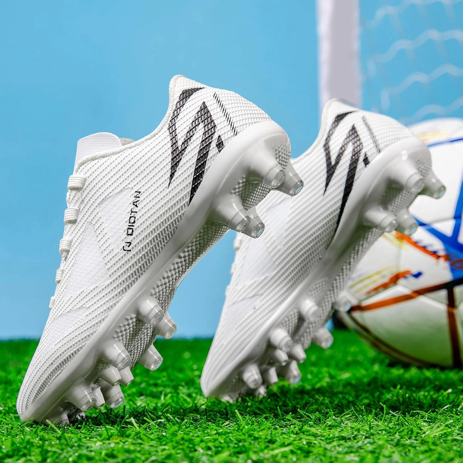 Elastico Soccer Cleats Kids Soccer Cleats for Boys and Girls Youth Low-top Football Shoes Outdoor Athletic Turf Soccer Shoes