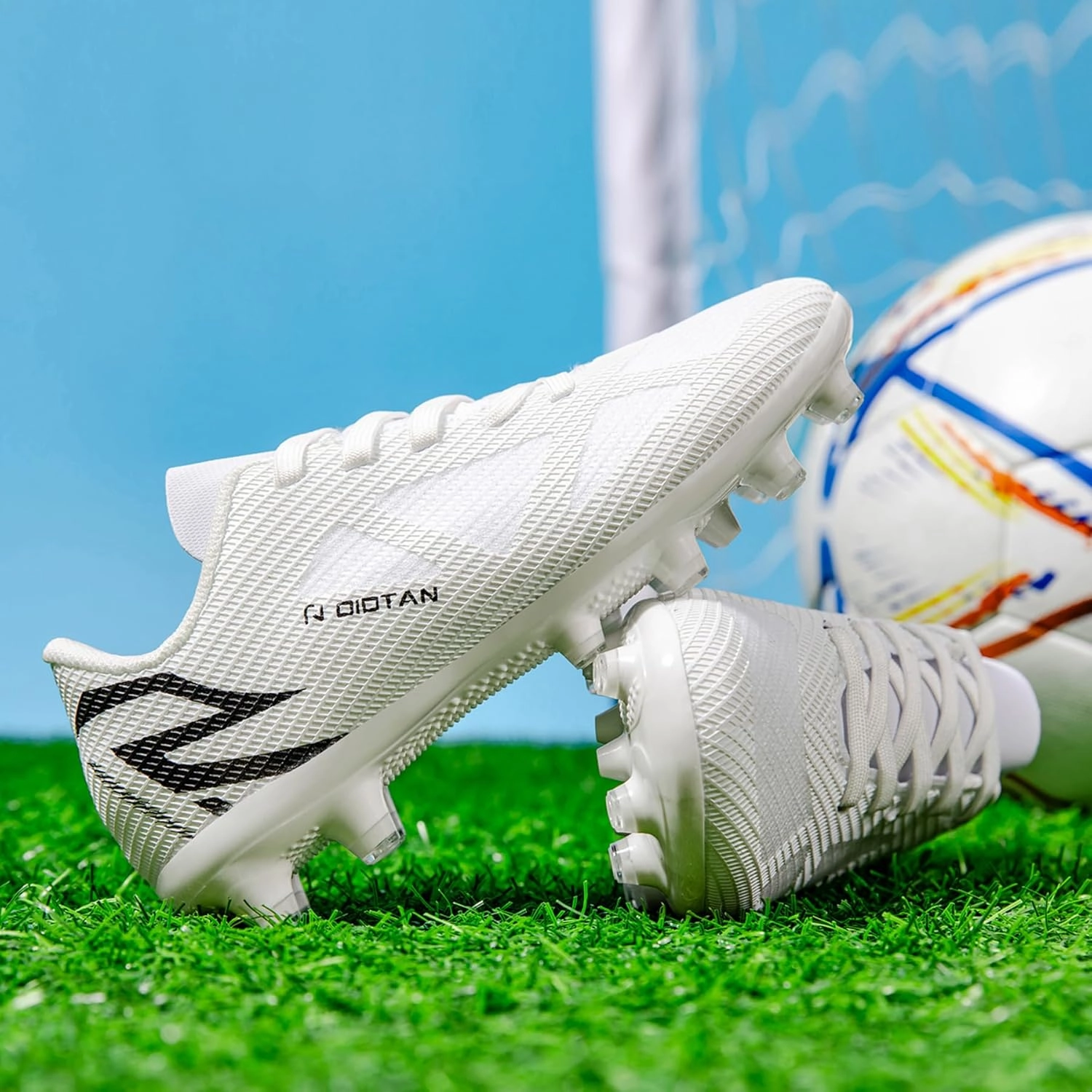 Youth Kangaroo Leather Soccer Cleats Kids Soccer Cleats for Boys and Girls Youth Low-top Football Shoes Outdoor Athletic Turf Soccer Shoes