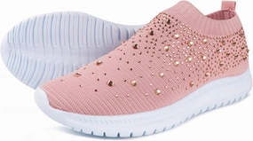 Villain Slip On Ladmiple Gym Shoes For Women Workout Running Walking Shoes Slip on Sock Sneakers Mesh Non Slip Athletic Tennis Shoes