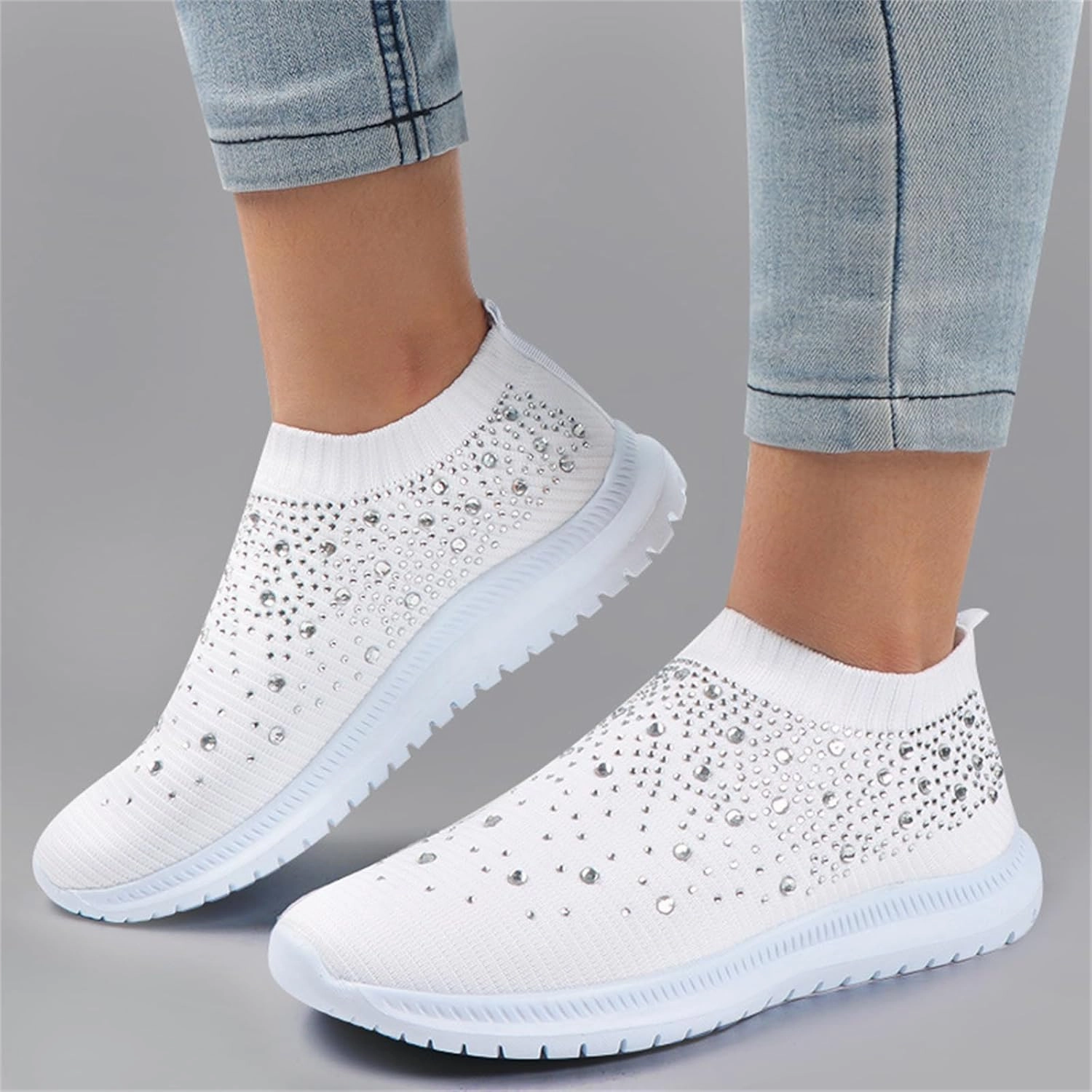 Ladmiple Gym Shoes For Women Workout Running Walking Shoes Slip on Sock Sneakers Mesh Non Slip Athletic Tennis Shoes Hey Dude Slip On Shoes