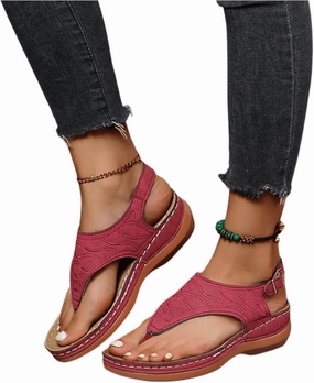 Ladmiple Sandals Women Fashion Dressy Wedge Orthotic Flip Flops Slides Vintage Comfortable Slip ons Orthopedic Slippers Easy Spirit Slip On Shoes