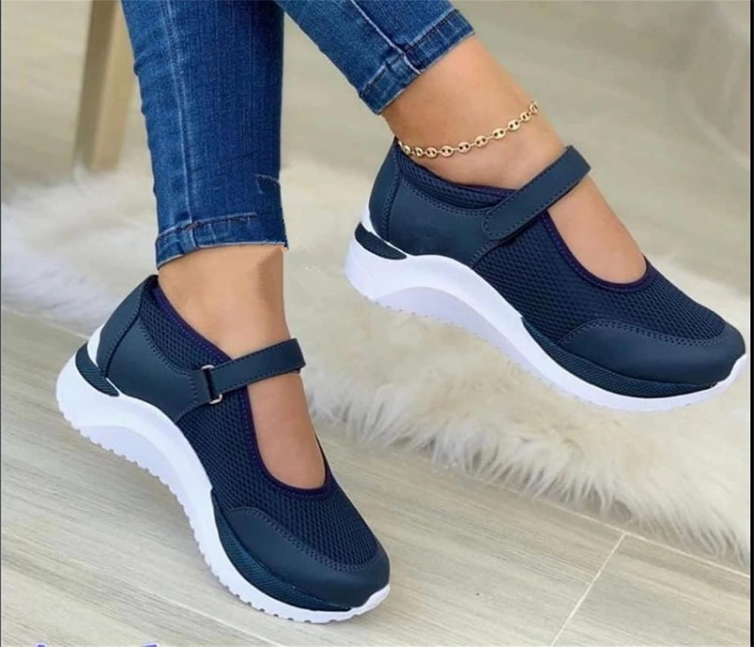 Ladmiple Shoes For Women Sneakers Trendy Casual Lace Up Dressy Summer Fashion Low Top Slip On Platform Walking Shoes Fuzzy Slip Ons