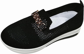 Ladmiple Womens Tennis Shoes Slip on Sneakers Arch Support Non Slip Comfort Walking Workout Gym Running Athletic Shoes Slip On Checkered