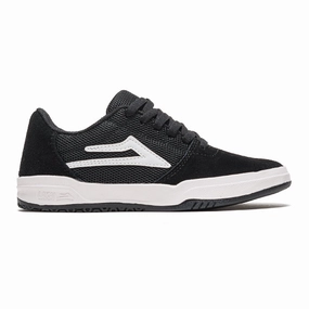 Lakai Shoes Kids Brighton Black White Stag Skate Shoe